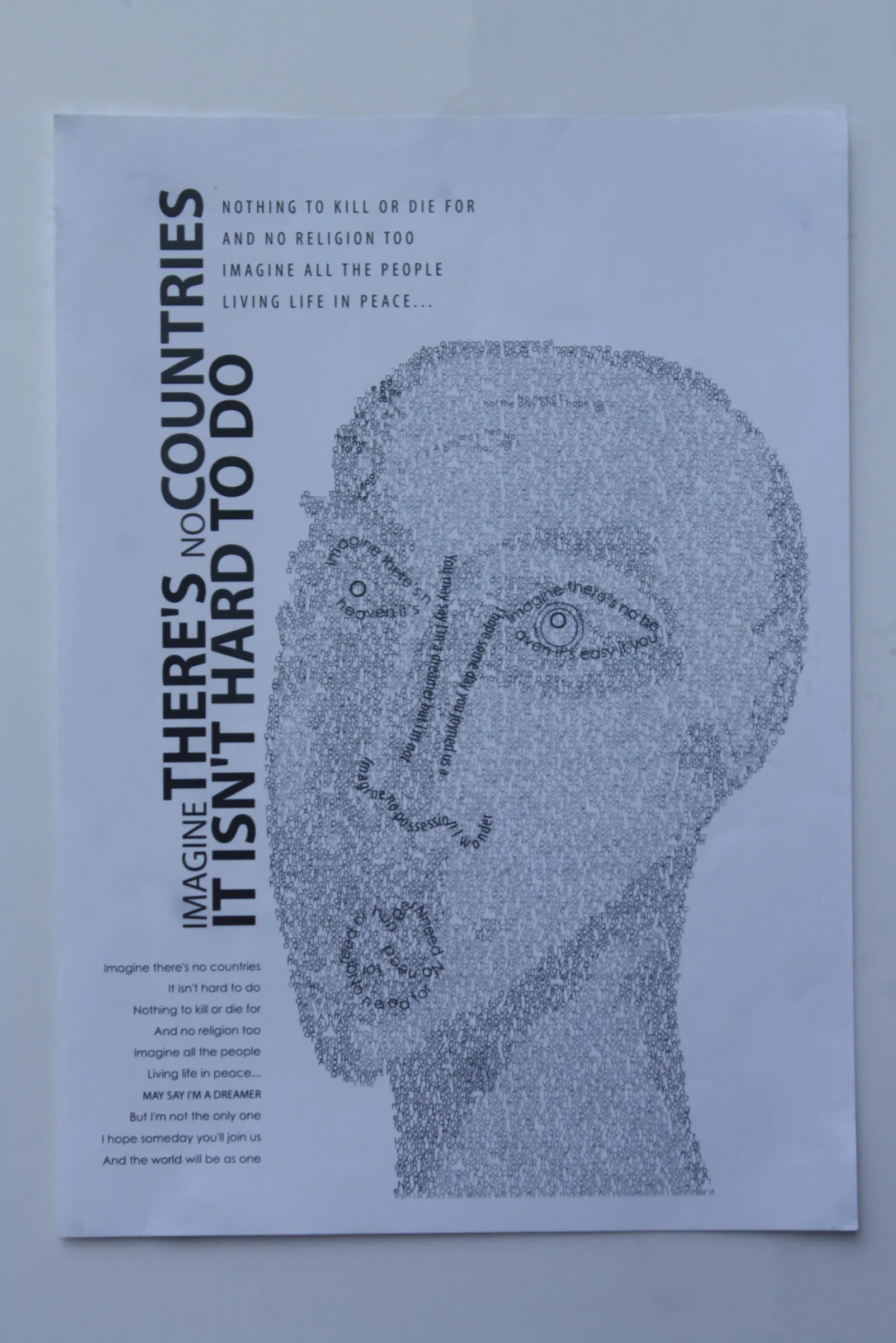 The Face in Typography — obra de Cristina Sevilla